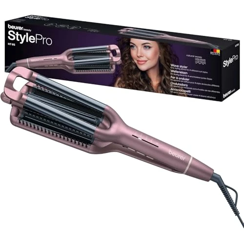 Oferta limitowana: Beurer Żelazko falowe HT 65, do stylizacji 4 różnych stylów fal, poziomy temperatury 160-210°C dla każdego rodzaju włosów, ceramiczna powłoka keratynowa chroniąca włosy, automatyczne wyłączanie z 202.93 zł na 202.93 zł (oszczędź 0.00%)