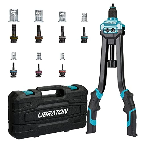 Offerta a tempo: LIBRATON Rivettatrice Professionale Mano, Rivettatrice per Inserti Filettat - 0.00% da 69.99 € a 69.99 €