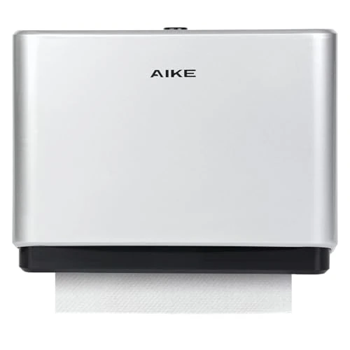 AIKE Paper Towel Dispenser Wall Mounted, Compatible Z-Fold for Paper Fold Size 25.3 x 8 (cm) or Smaller, Hand Towel Dispenser Can Hold at least 200 Sheets