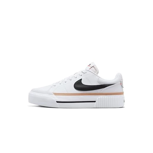 Nike Kobiety Court Legacy Lift Sneakersy, Biały/Pomarańczowy, 41 EU