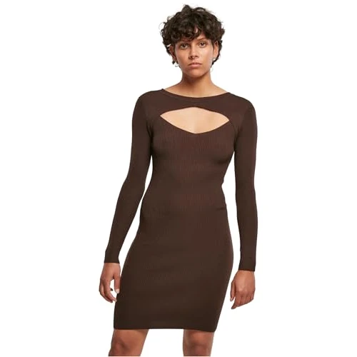 Limited-time offer: Urban Classics Women's Ladies Cut Out Dress Casual, Brown, M from 17.42 GBP to 17.42 GBP (save 0%)