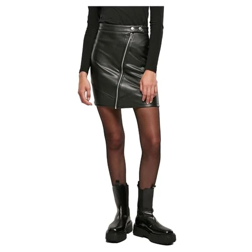 Limited-time offer: Urban Classics Women's Ladies Synthetic Leather Biker Skirt, Black, M, Black, M from 29.85 GBP to 29.85 GBP (save 0%)