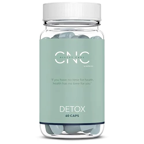 CNC Detox - Herbal Formula with Aloe Vera, Activated Charcoal & Fennel Extract | Supports Weight Loss, Digestion & Fluid Balance | with 100B Probiotics for Parasite,Gut and Colon Cleanse | 45 Servings