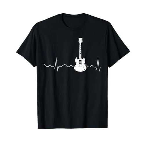 Offerta a tempo: SG - Camicia con battito cardiaco per chitarra elettrica Maglietta - 15% da 16.99 € a 14.44 €