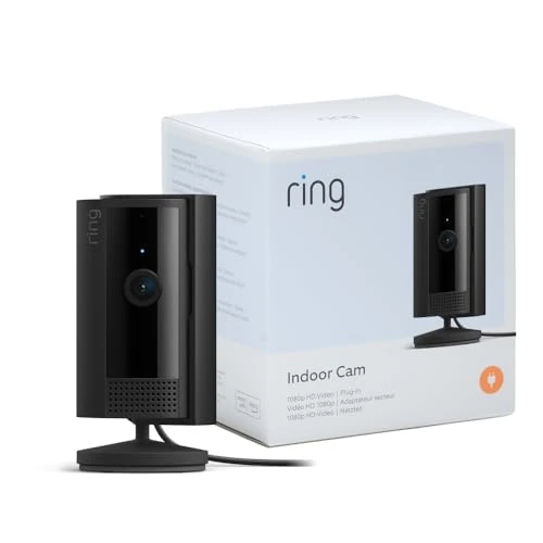 Ring Binnencamera (Indoor Camera 2de generatie) | huisdiercamera met stekker | 1080p HD, tweerichtingsspraak, privacykap, zelf te installeren | Ring Home-proefperiode (30 dagen gratis)