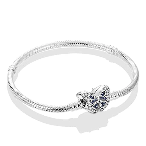 Pandach Bracelet Pour Femme avec Fermoir Cœur en Argent 925,Bijoux Femme Cadeaux Noël Femme Anniversaire Fête des Mères Cadeau Maman Heart Bracelets