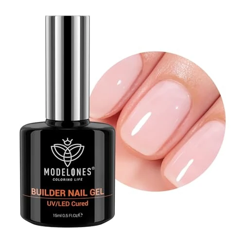 Offerta a tempo: Modelones Nudo Rosa Gel Ricostruzione Unghie 8 in ONE, Builder Gel Unghie, Smalto Semipermanente Primer Unghie Gel Per Acrigel Ricostruzione Unghie, Extension, Restauro E Nail Art 15 ML - 0.00% da 8.99 € a 8.99 €