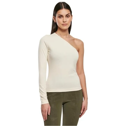 Offerta a tempo: URBAN CLASSICS Maglietta Donna Asimmetrica Manica Lunga con Vestibilità Classica, Diversi Colori Neutri, Taglie Forti Disponibili, Taglie XS - 5XL - 53% da 14.90 € a 6.99 €