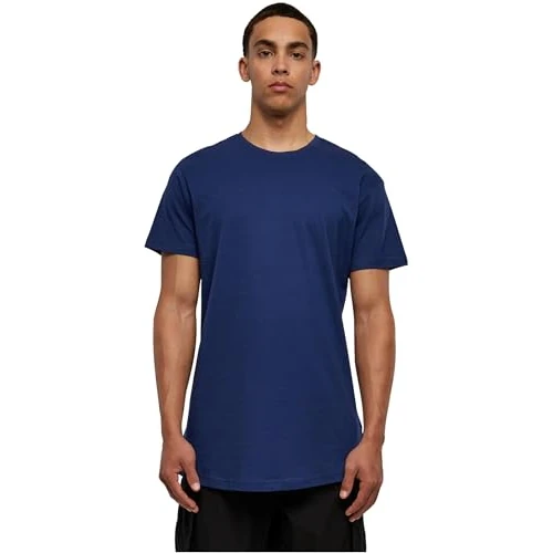 Urban Classics Men's Shaped Long Tee T-Shirt, Space Blue, S