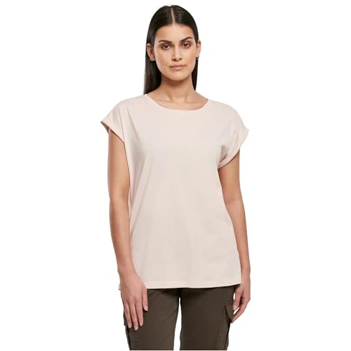 Offerta a tempo: Urban Classics Ladies Organic Extended Shoulder Tee, Maglietta Donna, Rosa (Pink), 4XL - 30% da 17.90 € a 12.49 €