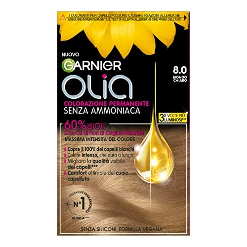Garnier Hair Dye Olia 8.0 Light Blonde, 1 Piece