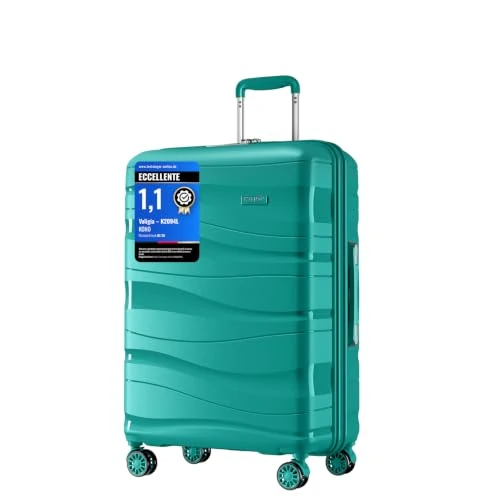 Tijdelijke aanbieding: Kono Reiskoffer 65cm Lichte Polypropyleen Koffers met Harde Schaal en TSA-slot en Zwenkwielen,Groen van 89.99 € naar 89.99 € (0.00% korting)