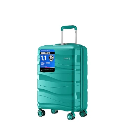 Offerta a tempo: KONO Valigia Trolley da 56cm Rigida e Leggero Polipropilene Valigie con TSA Lucchetto e 4 Ruote (Verde) - 0.00% da 69.99 € a 69.99 €