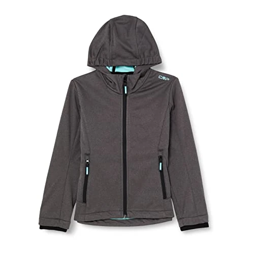 CMP ERROR:#N/A Melange-softshelljacke Für Kinder Mit Fester Kapuze KID G JACKET FIX HOOD, Schwarzes Mel.-Wasser, 152 EU