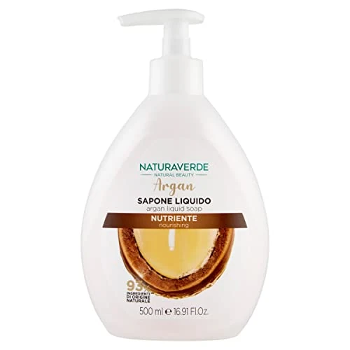 Limitiertes Angebot: Naturaverde | Natural Beauty Flüssigseife Argan, Flüssigseife Hände, Handseife, Gesichtsseife, Flüssigseife für Hände, pflegend, 500 ml von 5.45 EUR auf 5.45 EUR (Spare 0%)