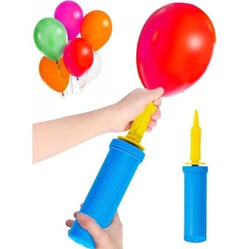 Offerta a tempo: Noa Home Deco Pompa per Palloncini, Pompa a Gonfiaggio, Gonfiatore a Palloncino Hand Held, Giallo/Blu, 28.5cm - 0.00% da 9.10 € a 9.10 €