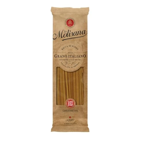 Offerta a tempo: La Molisana, Linguine Integrali n. 6, Pasta Integrale da Solo Grano Italiano - Trafilata al Bronzo, Ricca di Fibre, Ruvida e Tenace con Eccellente Tenuta in Cottura - Confezione da 500g - 41% da 1.69 € a 0.99 €