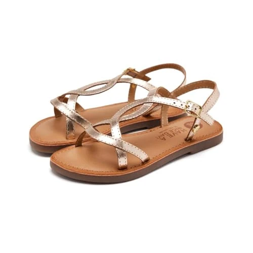 Oferta limitada: Sandalias de Piel Metalizada en Color Platino para niña varzea de 34.95 € a 34.95 € (ahorro 0.00%)