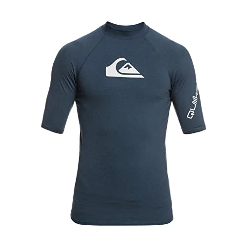 Offerta a tempo: Quiksilver All Time Rash Vest UPF 50 a maniche corte da Uomo - 45% da 30.00 € a 16.61 €