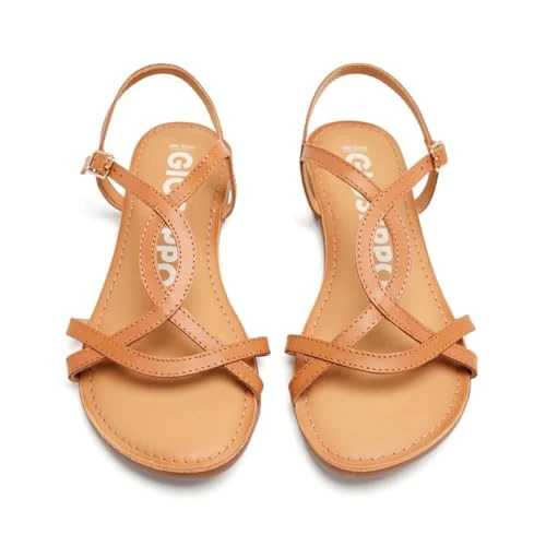 GIOSEPPO Sandalias Blancas de Tiras Finas para Mujer lamim