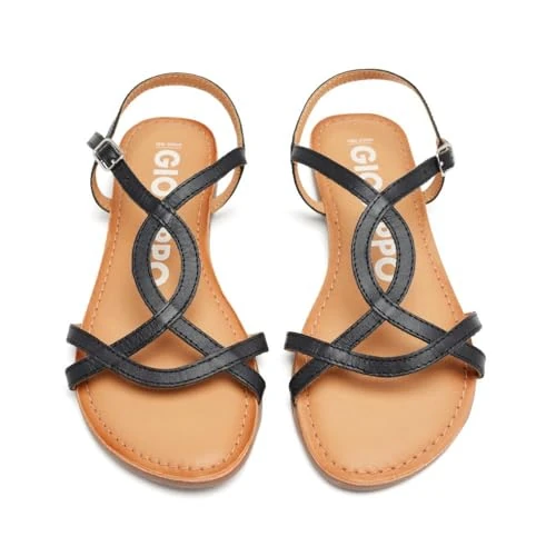 Tijdelijke aanbieding: GIOSEPPO Lamim damessandalen met dunne bandjes, wit, Zwart, 39 EU van 34.95 € naar 34.95 € (0.00% korting)