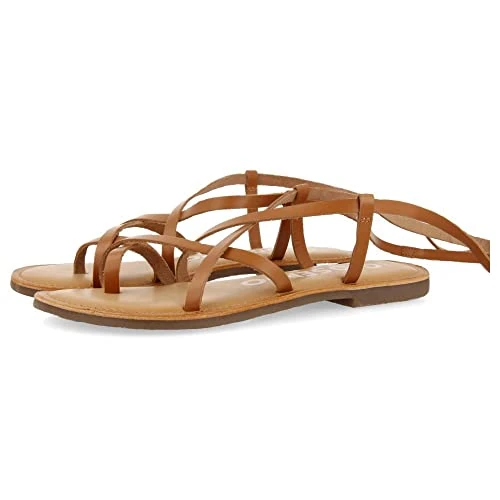 Offerta a tempo: GIOSEPPO Sandali a strisce sottili color pelle da legare alla gamba lussat, CUOIO, 40 EU - 26% da 44.95 € a 33.38 €