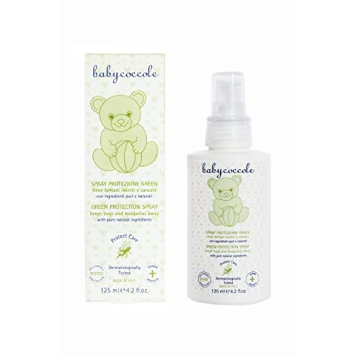 Offerta a tempo: Babycoccole SPRAY PROTEZIONE ZANZARE E INSETTI GREEN, Spray protettivo per Bambini con Olio di Timo, Ingredienti Puri e Naturali, Repellente Dermatologicamente Testato Pelli Sensibili - 125 ml - 0.00% da 7.99 € a 7.99 €