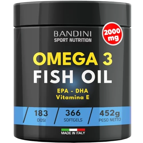Offerta a tempo: Bandini® Omega 3 Olio di Pesce 2000mg | 366 Capsule Molli (6 mesi) — 14% da 32,90 € a 28,40 €