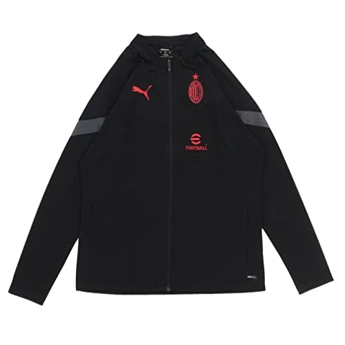 AC Milan Herren Training Jacket Jacke, Black Asphalt Gray, Small