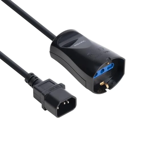 Offerta a tempo: VulTech MU-UPS02 Adattatore Cavo di Alimentazione corto 20cm da IEC C14 MASCHIO - 10/16A BIPASSO SCHUKO FEMMINA, Spina IEC, Presa Schuko Bipasso, per ciabatte, PC, Gruppi di Continuità UPS, Max 2500W - 61% da 8.99 € a 3.49 €