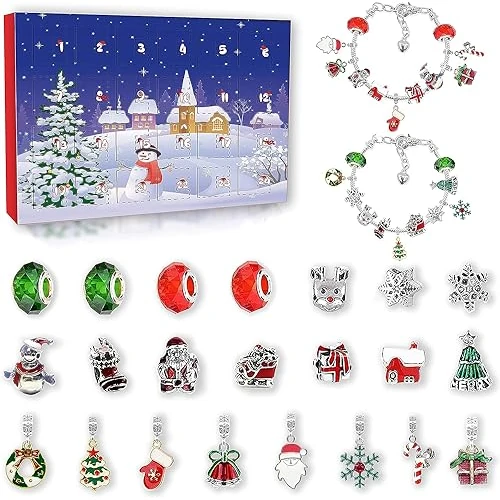 Offerta a tempo: Awutzut Calendario Avvento Ragazza 2025 Regalo di Natale con Bracciale e 22 Charm per Bambini - 31% da 15.99 € a 10.99 €