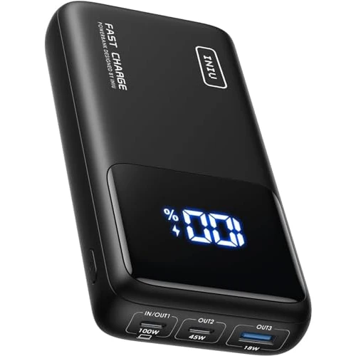 INIU Power Bank, 100W 25000mAh Powerbank Klein Aber Stark Telefon i laptop Zewnętrzne poręczne wejście i wyjście USB C, Kompatibel mit Macbook Pro iPad Air iphone 16 15 14 Pro Max Mini Steam Deck itp