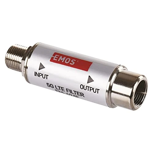 Tijdelijke aanbieding: EMOS LTE/4G/5G blokkeerfilter, doorlaatbereik tot 694 MHz, DC-doorlaat, 1,6 x 4 cm, F-aansluiting J5711 zilver van 10.16 € naar 10.16 € (0.00% korting)
