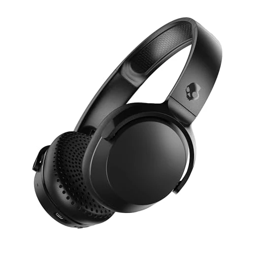 Skullcandy Riff 2 Cascos On-Ear Inalámbricos, 34 h de Autonomía, Micrófono, Compatibles con iPhone Android y Dispositivos Bluetooth - Negro