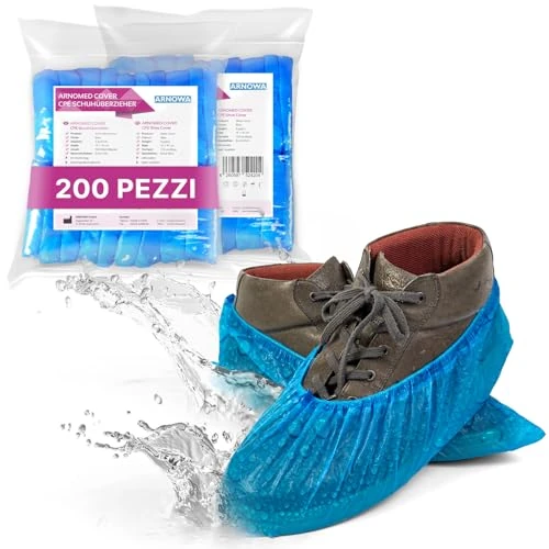Tijdelijke aanbieding: ARNOMED Wegwerp schoenovertrekken, blauwe CPE schoenovertrekken 100 stuks, regenbescherming overschoenen, waterdicht, latexvrije overschoenen voor schoenen, schoenovertrek voor bouwplaats van 8.49 € naar 8.49 € (0.00% korting)