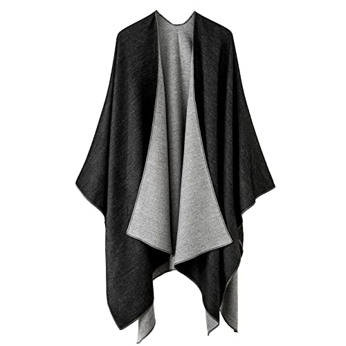 Oferta limitada: Colornial Chal Elegante para Mujer Capa Frontal Abierta Poncho Suave, Adecuado para Primavera, Otoño e Invierno de 29.99 € a 21.98 € (ahorro 27%)