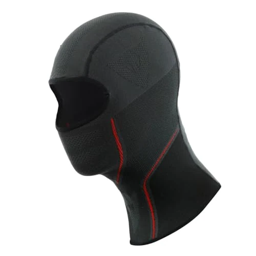 Dainese - Thermo Balaclava, Passamontagna Moto Invernale, sotto Casco Caldo e Isolante, Sottocasco Moto Antivento, Balaclava Uomo e Donna, Unisex, Senza Cuciture, Made in Italy, Nero/Rosso