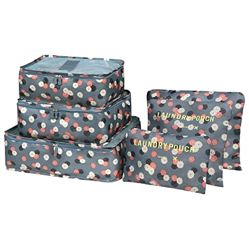 Offerta a tempo: Vicloon Organizer Valigie Viaggio Set 6 Pezzi, Cubo Borse di Stoccaggio, Waterproof Separatori Buste Viaggio Travel Organizer, Organizers da Viagg per Vestiti, Scarpe, Cosmetici Cubi di Imballaggio - 0.00% da 9.69 € a 9.69 €