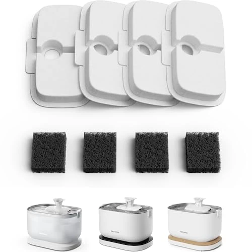 Oferta ograniczona: PETLIBRO 4 Packs Replacement Filters for Dockstream Cat Water Fountain PLWF105/PLWF115/PLWF005, 2 Months Set of Replacement Filters for Ultra Quiet Pet Water Fountain z 80.13 PLN na 80.13 PLN (zniżka 0%)
