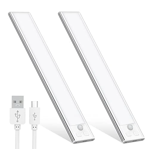 OUILA Lampe de Placard, Eclairage Led Rechargeable Interieur Placard,Sans Fi,Dimmable Lampe Led Detecteur Mouvement,Lumière Led pour Armoire Placard Escalier Cuisine