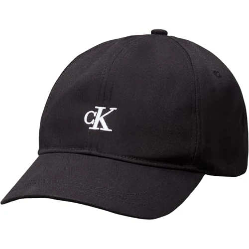 Offerta a tempo: Calvin Klein Bambini Unisex Cappellino Monogram Baseball in Cotone, Nero (CK Black), L-XL - 0.00% da 19.90 € a 19.90 €