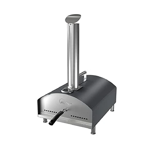 ARDES - ARPIZ02 Horno para pizza de exterior DANTE de Acero Inoxidable - Horno de Pizza con Pala Espátula y Piedra Refractaria - Horno de Pellets para Jardín y Balcón