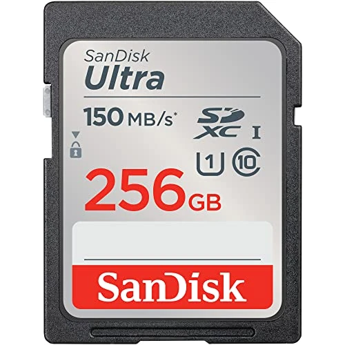 Tijdelijke aanbieding: SanDisk Ultra SDXC UHS-I-Kaart 256 GB (Full HD-Video’s, UHS-I-Videoprestaties, Leessnelheden Tot 150 MB/s, Bestand Tegen Water, Temperatuurschommelingen, 10 Jaar Beperkte Garantie) van 52.99 € naar 38.76 € (27% korting)