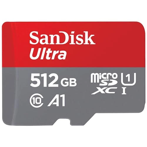Limited offer: SanDisk 512GB Ultra microSDXC UHS-I Memory Card with Adapter - Up to 150MB/s, C10, U1, Full HD, A1, MicroSD Card - SDSQUAC-512G-GN6MA [New Version] from 76.99 EUR to 54.88 EUR (save 29%)