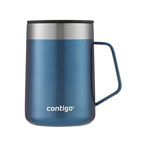 Offerta a tempo: Contigo Streeterville Desk Mug, Insulated Coffee Mug with Stainless Steel Handle, Coffee to Go Mug with Lid, Keeps Coffee And Tea Warm for up to 5 Hours, Ideal for Office & Home, 410 ml - 21% da 18.95 € a 14.99 €