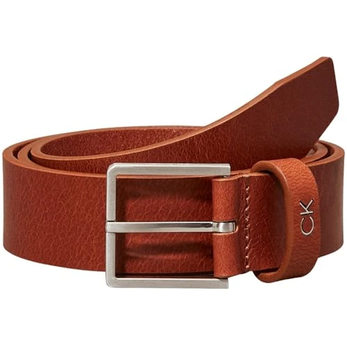 Calvin Klein Cinturón Hombre Formal Belt 3.5 cm Cinturón de piel, Marrón (Cognac), 95 cm