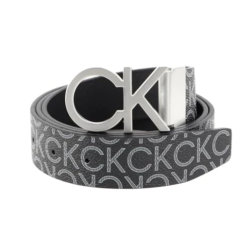 Calvin Klein CK Reversible Adjustable New Mono Belt 3,5CM W100 Black Monogram - verkortbare