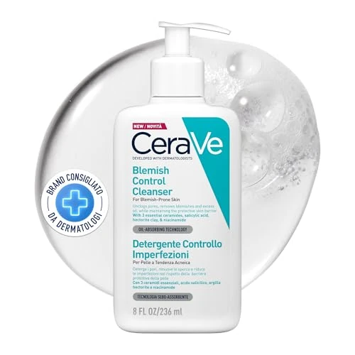 Limited-time offer: CeraVe Blemish Control Face Cleanser with 2% Salicylic Acid & Niacinamide for Blemish-Prone Skin 236ml from 13.00 GBP to 10.87 GBP (save 16%)