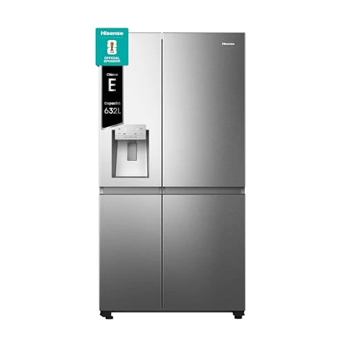Zeitlich begrenztes Angebot: Hisense RS818N4TIE Side-by-Side Kühl-Gefrierkombination /179 cm/Inverter Kompressor/Total NoFrost/Multi Air Flow/Wasserspender mit Wassertank/Kühlteil 417 l/Gefrierteil 215 l/Inox-Look, Edelstahl von 2049.00 € auf 807.50 € (60
