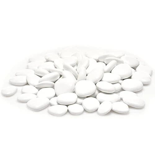 Oferta limitada: Kalapanta - Piedras Decorativas jardin en plástico Reciclado para macetas, Pintura, acuarios, casa, jardín, fabricado en Italia (Talla S, Ø 2-5 cm, Aprox. 75 Piezas, Blanco) de 14.90 € a 14.90 € (ahorro 0.00%)